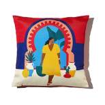 16"x16" Morocco Decorative Square Throw Pillow - Be Rooted