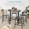 Best Choice Products 5-Piece Modern Round Counter Height Dining Set w/ 4 Chairs, 1.5in Thick Table - 3 of 4