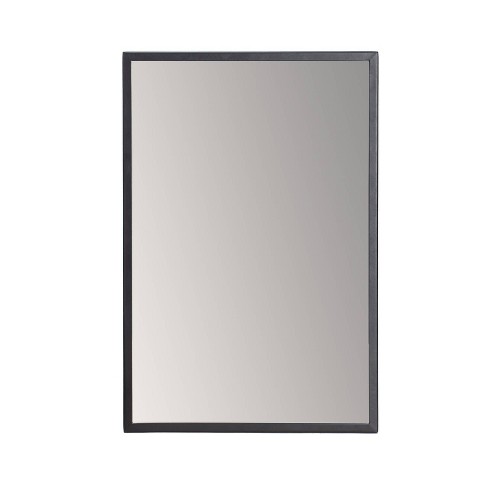 Evri Rectangular Wall Mirror Black - Brewster: 16x24, Metal Frame, Wall-Mounted, Modern Decor - image 1 of 4