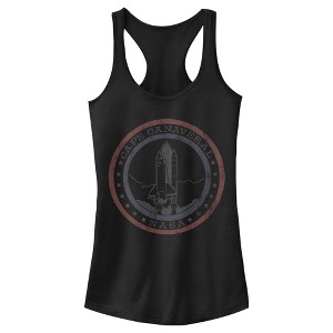 Juniors Womens NASA Cape Canaveral Lift Off And Racerback Tank Top - 1 of 4