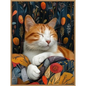 Amanti Art Kitty by Justyna Jaszke Framed Canvas Wall Art - 1 of 4
