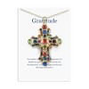 Anna-Kaci Stained Glass Rhinestone Patonce Cross Necklace with Message Card & Envelope Jewelry Gift - 2 of 4