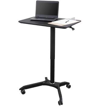 Stand Up Desk Store Pneumatic Adjustable Height Rolling Mobile Laptop Standing Desk Cart