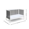 FURNIinspire Cribs Baby Bed Bedside Bed ,3 In 1 Convertible Island Crib Baby Crib, Modern Toddler Bed, Baby Furniture, Black, 53.5"*29.75"*35" - 3 of 4
