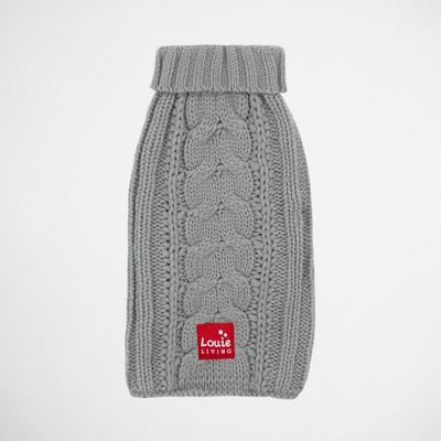 Louie Living - Cable Knit Dog Sweater (Grey)