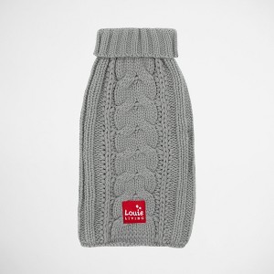 Louie Living - Cable Knit Dog Sweater (Grey) - 1 of 1
