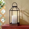 10" Mallory Metal Outdoor Lantern with No Glass Black - Smart Living - image 4 of 4