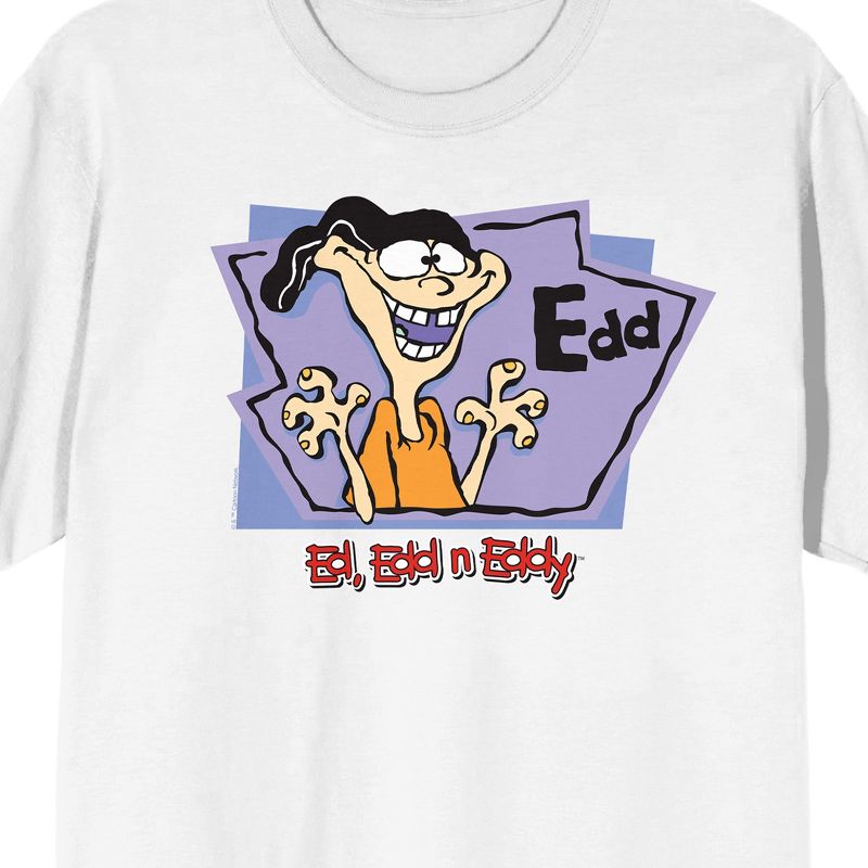 Ed Edd N Eddy Edd In Lavender & Purple Frames Crew Neck Short Sleeve White Men's T-shirt, 2 of 4