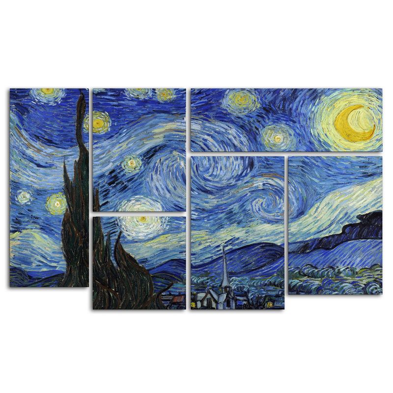 Trademark Fine Art -QVC ONLY Lavish Home Vincent van Gogh 'Starry Night' Multi Panel Art Set, 2 of 4
