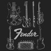 Juniors Womens Fender Guitar Chart Festival Muscle Tee - image 2 of 4