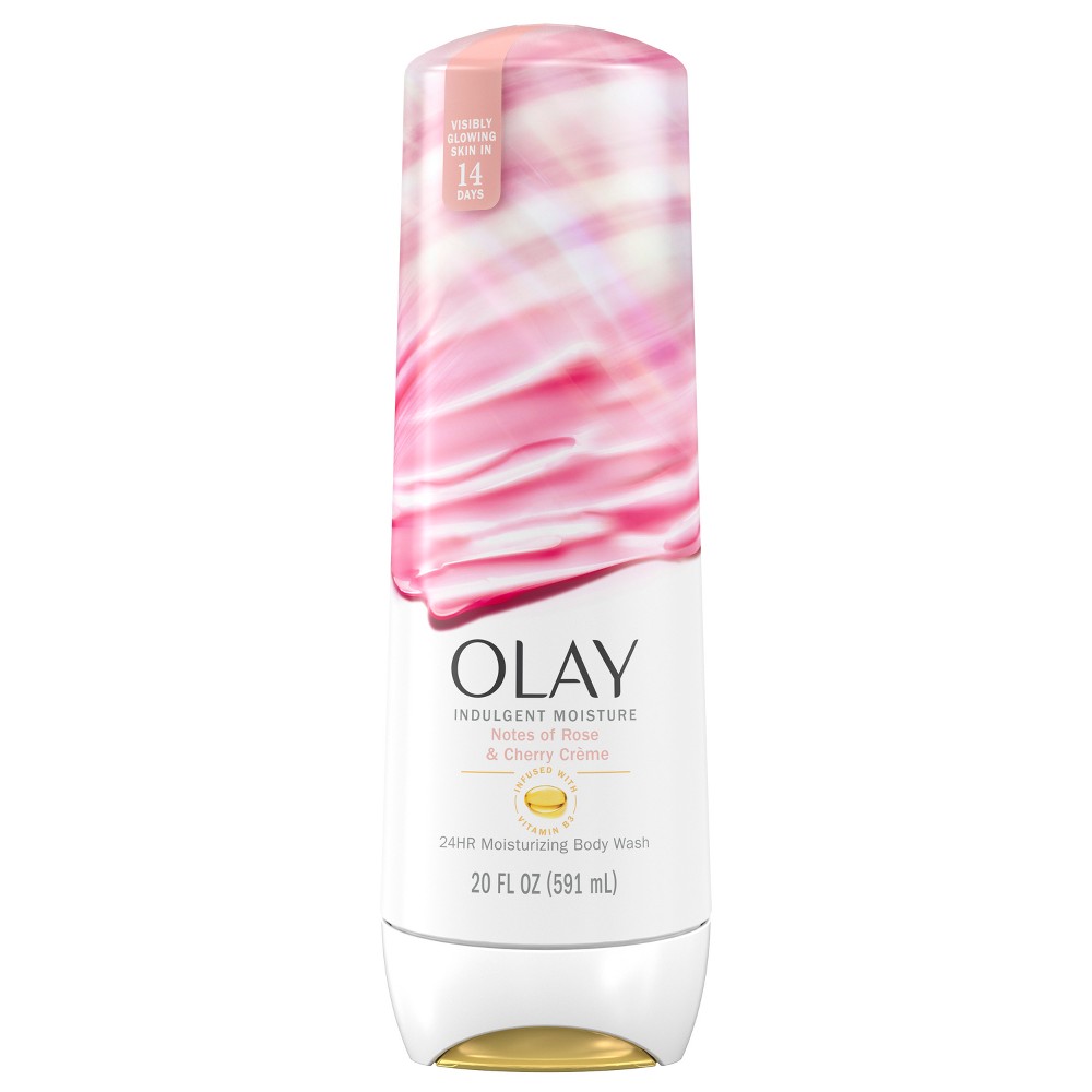 Photos - Shower Gel Olay Indulgent Moisture Body Wash Infused with Vitamin B3 - Notes of Rose 