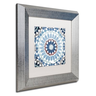 Trademark Fine Art -Color Bakery 'Moroccan Blues IV' Matted Framed Art