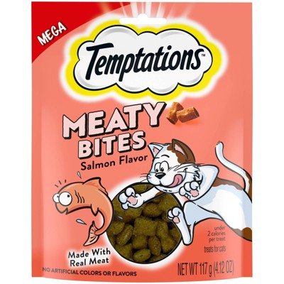 Photo 1 of **5 PACK**Temptations Meaty Bites with Salmon Cat Treats - 4.1oz