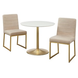3pc Chantel Round Dining Set - Lifestorey - 1 of 4
