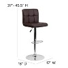 Flash Furniture Contemporary Quilted Vinyl Adjustable Height Barstool with Chrome Base - 4 of 4