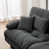 DOMETOUR Free Combination, Modular Sectional Sofa,L Shaped Couch for Living Room, 4-Seater Comfy Cloud Couch with Convertible Ottoman,Chenille - 3 of 4