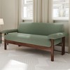 Christopher Knight Home Basile Modern 2 Seater 72.8" Sofa with Armrest Pillows and Rubberwood Leg - 2 of 4