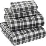 Sleepworld 100% Cotton Flannel Sheet And Pillowcase Set Cozy And Warm Bedding Sheet Set (Full)