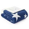 Snuggle Sac Ultra Soft Knit Throw Blanket Star Print Throw,Americana Style,Navy Blue - 2 of 4