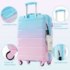 Whisen Luggage Set of 3, 20-inch with USB Port, Airline Certified Carry-on Luggage with Cup Holder, Hard Shell with Spinner Wheels - 2 of 4