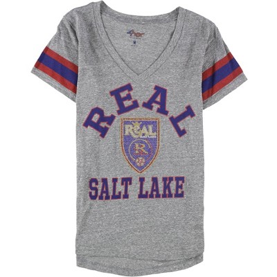 G-III Sports Womens Real Salt Lake Rhinestone Embellished T-Shirt