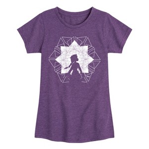 Girls' - Frozen 2 - Elsa Snowflake Fitted Short Sleeve Graphic T-Shirt - 1 of 4