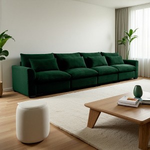 157.5" Corduroy Cloud Modular Sectional Sofa with Deep Seat - 1 of 4