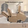 Power Lift Faux PU Recliner Chair - Heat and Massage, Adjustable Back & Legs, Heavy Duty Lift Sofa for Seniors, for Elderly and Mobility Impaired - 3 of 4