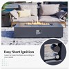 56-Inch Outdoor Rectangular Fire Pit Table Propane for Outside Patio with Tank Cover - 4 of 4