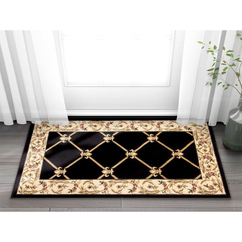 Patrician Trellis French European Formal Traditional / Contemporary Floral Thick Soft Plush Area Rug, 3 of 10