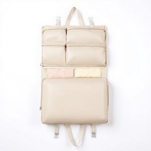Anna-Kaci Multi-Compartment Hanging Organizer Bag with Zipper and Buckle Straps 29x17.5in - Light Beige - 1 of 4