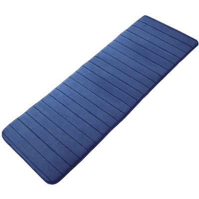 PiccoCasa Memory Foam Rug Non-Slip Long Floor Mat, 24 x 63 Blue