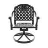 NicBex 2PC Outdoor Dining Chair,Aluminum Patio Dining Chairs with Black Frame and Random Color Cushion,Modern Swivel Chairs Suitable for Patio,Garden - 4 of 4