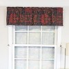 RLF Home 100% Cotton High Quality Espadas Tailored Window Valance with 1.5" Rod Pocket 50" W X 12" L Burgundy - 2 of 4
