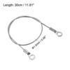 Unique Bargains Lanyard Cable Rope with Key Ring Keychains Silver 4 Pcs - 2 of 4