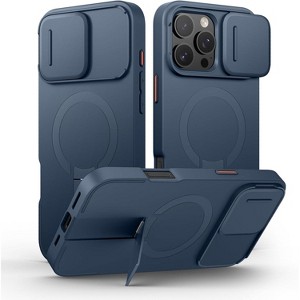 SURITCH for iPhone 16 Pro Max Case with Magnetic Camera Slide Cover and Adjustable Kickstand, Compatible with MagSafe, Shockproof Bumper Case - 1 of 3