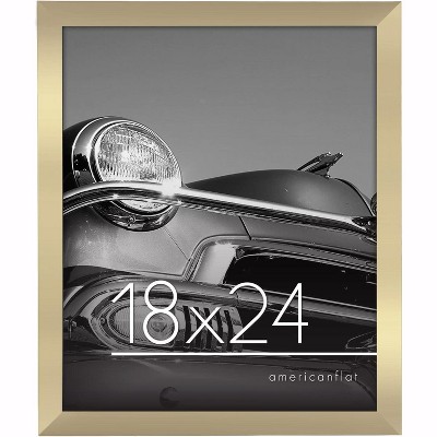 Americanflat 18x24 Poster Frame in Gold with Polished Plexiglass-Horizontal and Vertical Formats with Included Hanging Hardware
