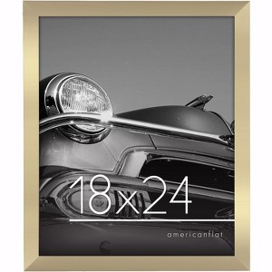 Americanflat 18x24 Poster Frame in Gold with Polished Plexiglass-Horizontal and Vertical Formats with Included Hanging Hardware - 1 of 4
