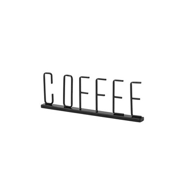 HomeRoots 5" Black Metal Home Coffee Tabletop Sign