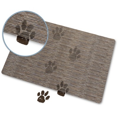 Smooth Step Grey and Gold Houndstooth Utility Mat
