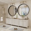 Apmir Round High Quality Aluminum Alloy Framed French Cleat Mounted Wall Decor Bathroom Vanity Mirror in matte black with 5-Year Warranty - 2 of 4
