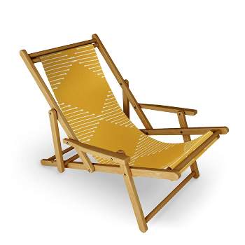 Summer Sun Home Art Geo Folding Lounge Chair Yellow - Deny Designs