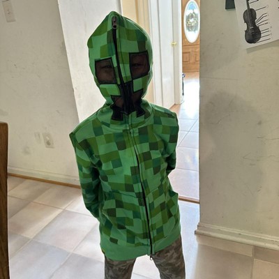 Kids' Minecraft Creeper Costume Fleece Sweatshirt - Green : Target