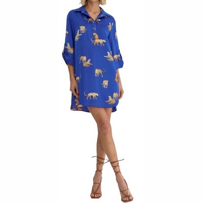 Women's Mayra Cheetah Print Tunic Mini Dress - entro