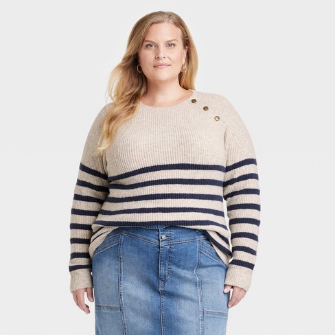 Women's Crewneck Pullover Sweater - Knox Rose™ Oatmeal 2x : Target