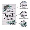 Evergreen Home Sweet Home Eucalyptus Burlap House Flag 28 x 44 Inches Outdoor Decor for Homes and Gardens - 3 of 4