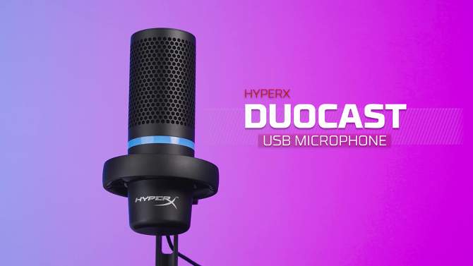 HyperX DuoCast RGB USB Condenser Microphone for PC/PlayStation 4/5, 2 of 12, play video