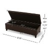 Christopher Knight Home York Contemporary Birch Wood Upholstered Storage Ottoman - 3 of 4