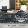 Washable Modern Abstract Plaid Rug, Low Pile Soft Non-Slip Floor Carpet for Living Room Bedroom Dining Office Nursery - 3 of 4