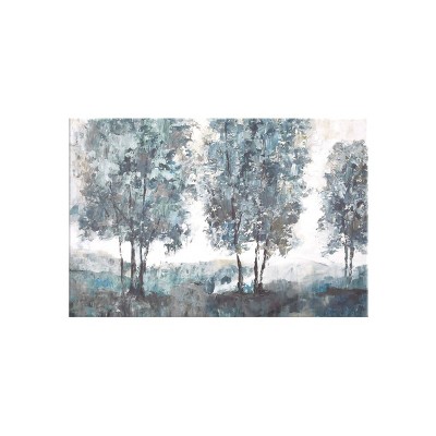 36" x 24" Open Forest Unframed Wall Canvas Blue - Prinz